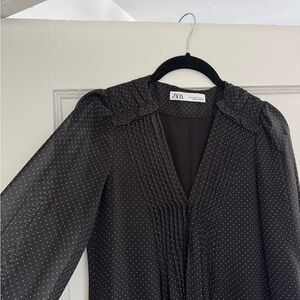 Zara Navy Dress with White Dots